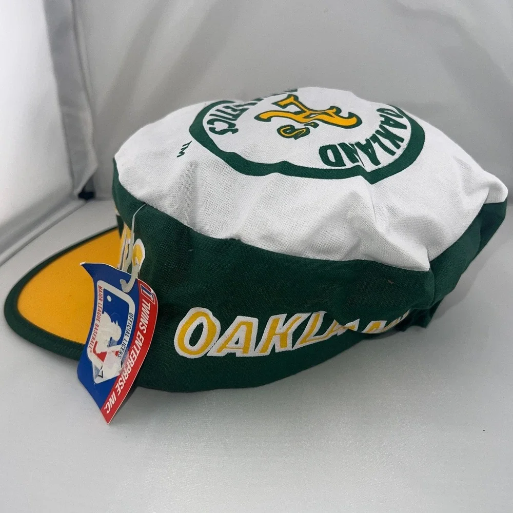 Vintage Oakland Athletics Painter Hat Twins Enterprise MLB Green Gold NWT‎ OSFA